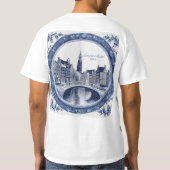 Aangepaste Blue Delft Amsterdam Souvenir T-shirt (Achterkant)
