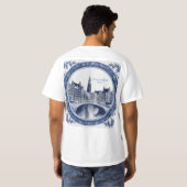 Aangepaste Blue Delft Amsterdam Souvenir T-shirt (Achterkant volledig)