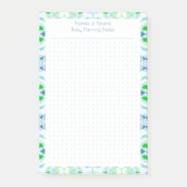 Aangepaste Blue Dot Grid Wedding Plan Planner Post-it® Notes
