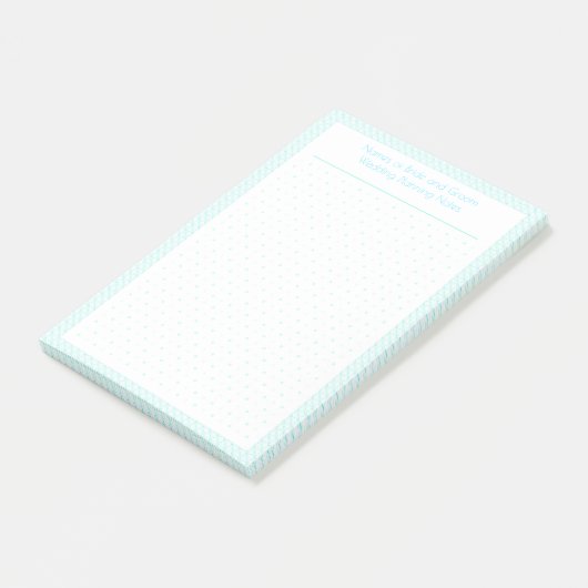 Aangepaste  Blue Dot Grid Wedding Plan Planner Post-it® Notes (Schuin)