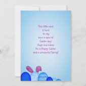 Aangepaste Blue Easter Eggs Holiday Kaart (Achterkant)