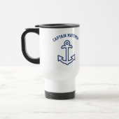 Aangepaste Blue- en White Boat Anchor Travel Mug Reisbeker (Links)