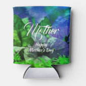 Aangepaste Blue Floral MOTHER Blikjeskoeler (Voorkant)