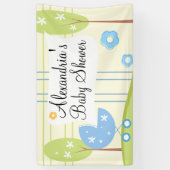 Aangepaste Blue Green Boy Baby shower Banner (Verticaal)