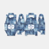 Aangepaste Blue Jean Baby Denim Theme Baby shower Bedankdoosjes (Uitgevouwen)