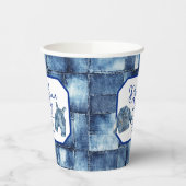 Aangepaste Blue Jean Baby Denim Theme Baby shower Papieren Bekers (Links)