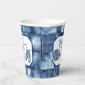 Aangepaste Blue Jean Baby Denim Theme Baby shower Papieren Bekers (Rechts)