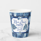 Aangepaste Blue Jean Baby Denim Theme Baby shower Papieren Bekers (Voorkant)