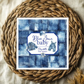 Aangepaste Blue Jean Baby Denim Theme Baby shower Servet