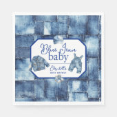 Aangepaste Blue Jean Baby Denim Theme Baby shower Servet (Voorkant)
