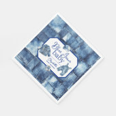 Aangepaste Blue Jean Baby Denim Theme Baby shower Servet (Hoek)