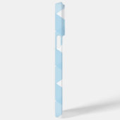 Aangepaste Blue Modern Check iPhone Case (Achterkant / Rechts)