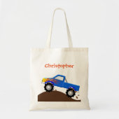 Aangepaste Blue Monster Truck Bag Tote Bag (Voorkant)
