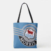 Aangepaste Blue Morris-Pop aanpassen Tote Bag (Achterkant)