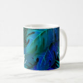 Aangepaste Blue Rainforest Design Coffee Mok Cup (Voorkant rechts)