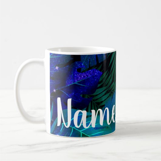 Aangepaste Blue Rainforest Design Coffee Mok Cup (Links)