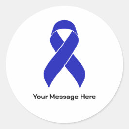 Aangepaste Blue Ribbon Colon Cancer Awareness Ronde Sticker