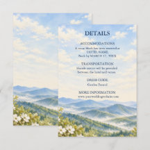 Aangepaste Blue Ridge Lente Aquarel Bruiloft