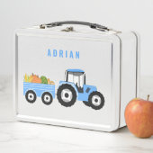 Aangepaste Blue Tractor Truck Boerderij School (In situ)