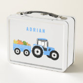 Aangepaste Blue Tractor Truck Boerderij School (Achterkant)