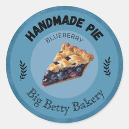 Aangepaste Blueberry Pie-labels | Gepersonaliseerd Ronde Sticker