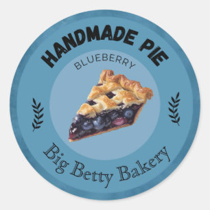Aangepaste Blueberry Pie-labels Gepersonaliseerd Ronde Sticker
