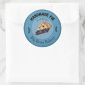 Aangepaste Blueberry Pie-labels | Gepersonaliseerd Ronde Sticker (Tas)