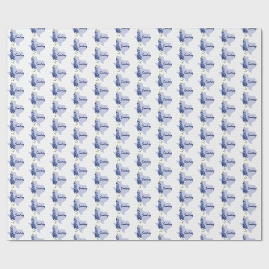 Aangepaste Bluebonnet Texas Cadeaupapier (Vlak)