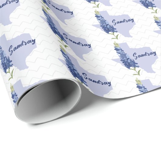 Aangepaste Bluebonnet Texas Cadeaupapier (Rol Hoek)