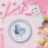 Aangepaste Bluebonnet Texas Papieren Bordje (Feest)