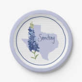 Aangepaste Bluebonnet Texas Papieren Bordje (Voorkant)