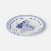 Aangepaste Bluebonnet Texas Papieren Bordje (Gekanteld)