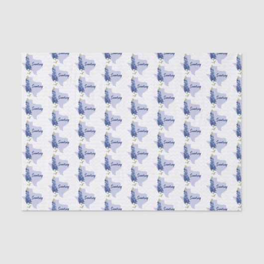 Aangepaste Bluebonnet Texas Tissuepapier (Voorkant)