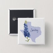 Aangepaste Bluebonnet Texas Vierkante Button 5,1 Cm (Voorkant /achterkant)