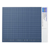 Aangepaste Blueprint technische grafiekblok met lo Notitieblok (Voorkant)