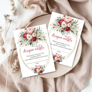 Aangepaste blush bloemenduitervelraffelkaart met g informatiekaartje