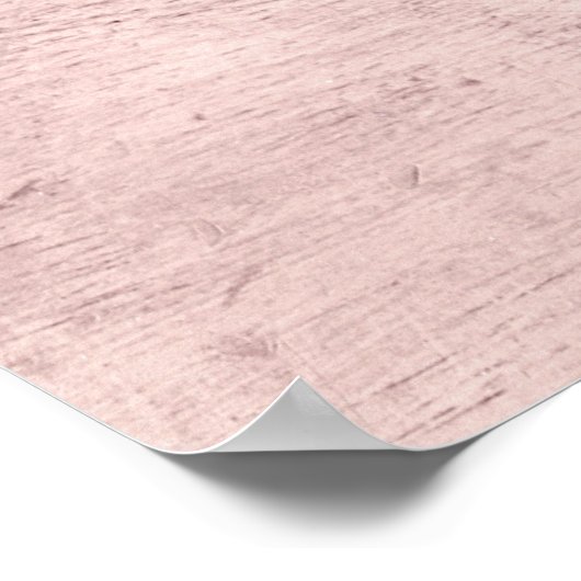 Aangepaste 'Blush Floral Weddenschap' Poster (Hoek)