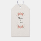 Aangepaste Blush Garden Minimaal Trouwcadeau Cadeaulabel (Achterkant)