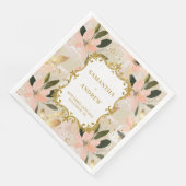 Aangepaste Blush Goud Trouwpapier Servetten (Hoek)