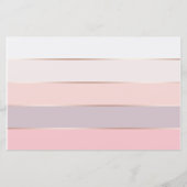 Aangepaste Blush Lavender Striped Stationery (Achterkant)