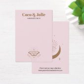 Aangepaste Blush Pink Boho Logo oorring Display Ka Visitekaartje (Bureau)