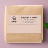 Aangepaste Blush Pink Business Logo Verzending Etiket