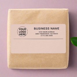 Aangepaste Blush Pink Business Logo Verzending Etiket