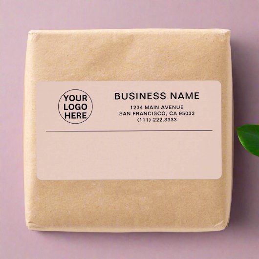 Aangepaste Blush Pink Business Logo Verzending Etiket