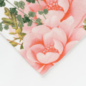 Aangepaste Blush Pink Floral Bouquet Fleece Deken (Hoek)
