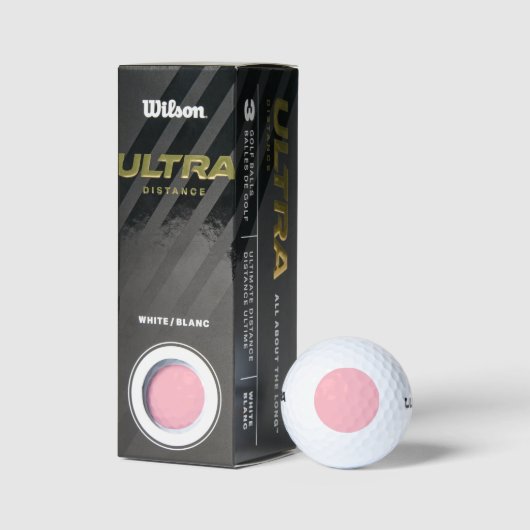 Aangepaste Blush Pink Golf Ball – Gepersonaliseerd Golfballen (Verpakking)