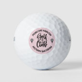 Aangepaste Blush Pink Golf Club naam Golfballen (Voorkant)