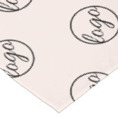 Aangepaste Blush Pink Trade Show Logo Business Tafelkleed (Gekanteld)