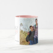 Aangepaste Blush roze beste mammie ooit foto Mok (Midden)