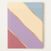 Aangepaste Blush Roze Blauw Violet Gouden Strepen  Planner (Achterkant)